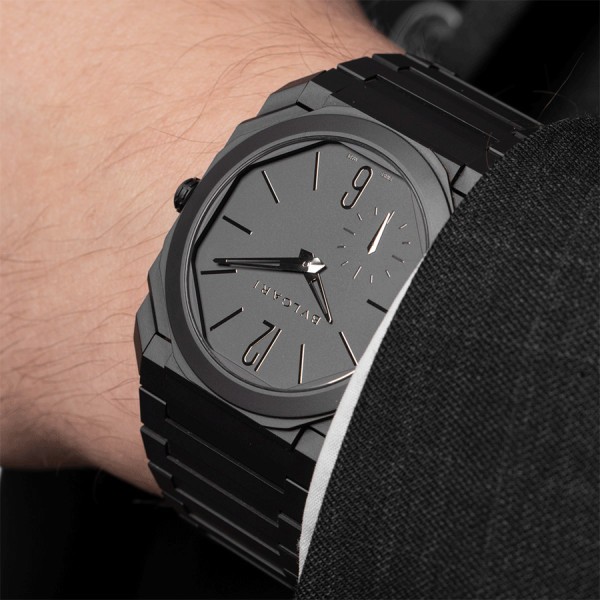 Bvlgari Octo Finissimo Watch - 40 mm Black Ceramic Case - Sandblasted Black  Ceramic Dial - Ceramic Bracelet - 103077