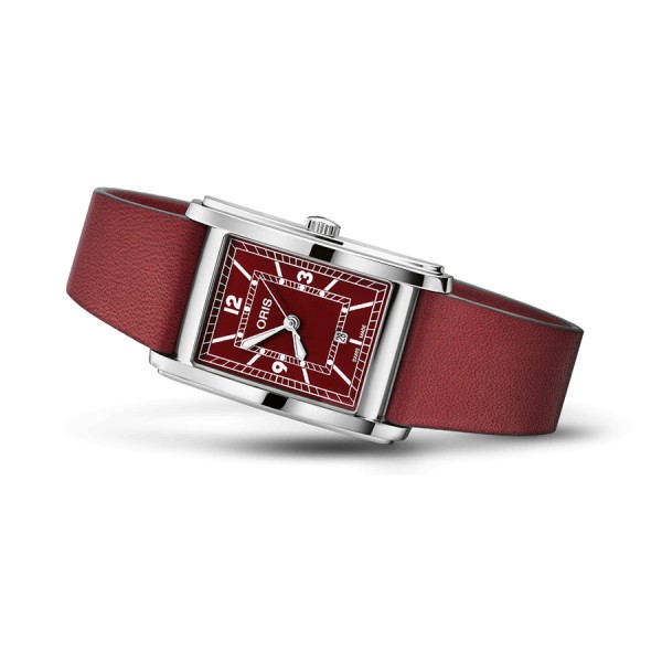 Oris Rectangular red dial 01 561 7783 4068 07 5 19 18 Lepage