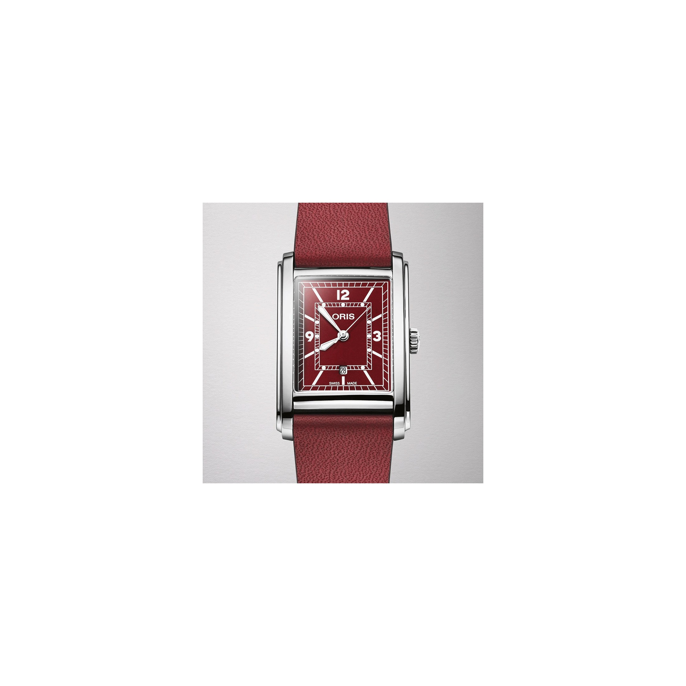 Oris Rectangular red dial 01 561 7783 4068 07 5 19 18 Lepage