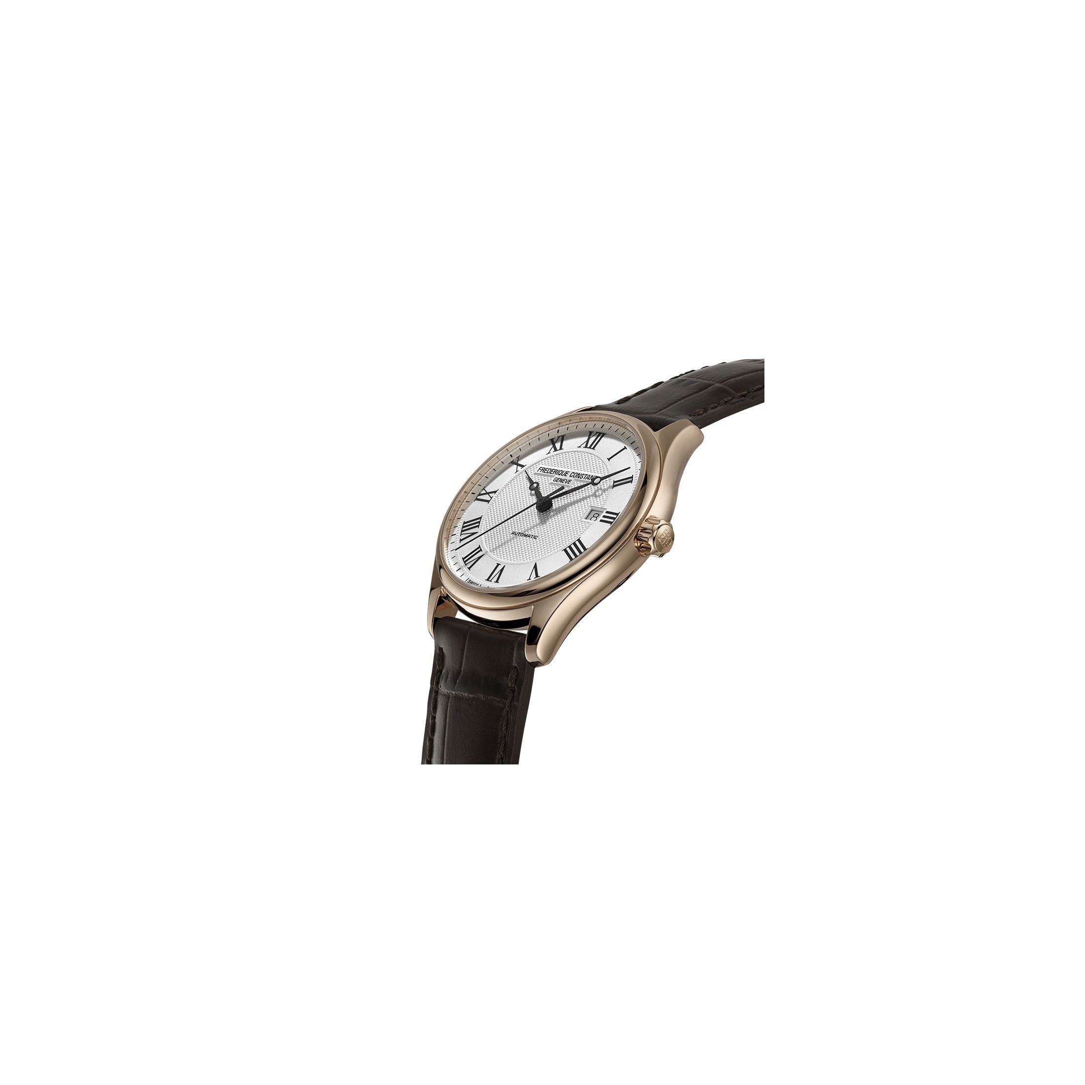 Fr d rique Constant Classics Index Automatic PVD pink gold watch white dial leather strap 40 mm