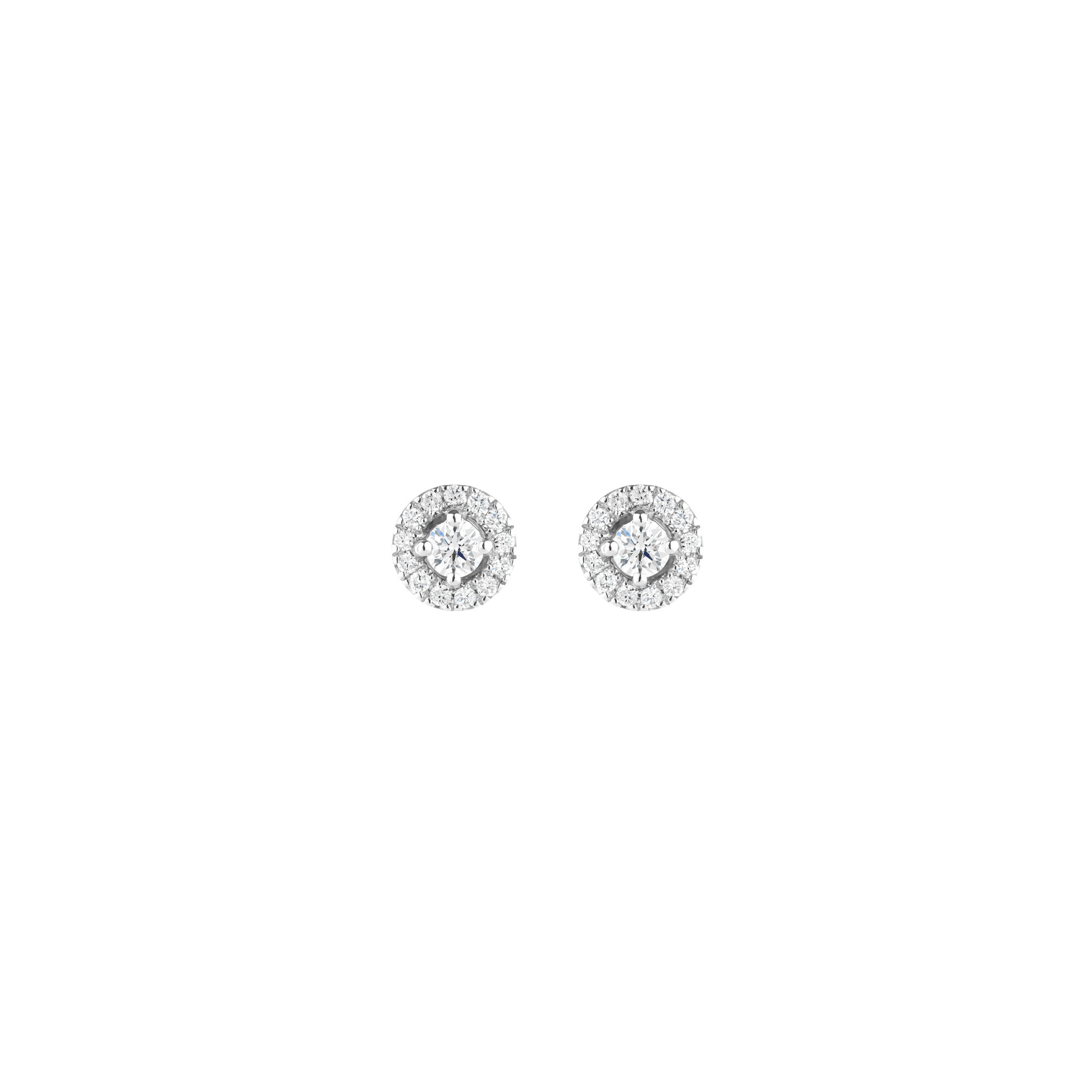 Boucles d'oreilles femme Victoria Or Blanc 18K