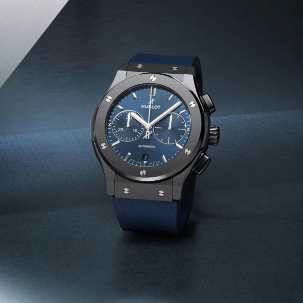 Classic fusion outlet blue chronograph titanium