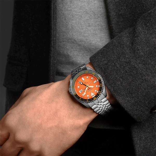 Seiko automatic orange dial hot sale