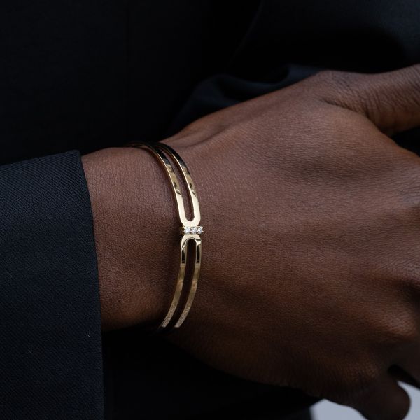 Origine cord bracelet in white gold and diamonds | SO SHOCKING
