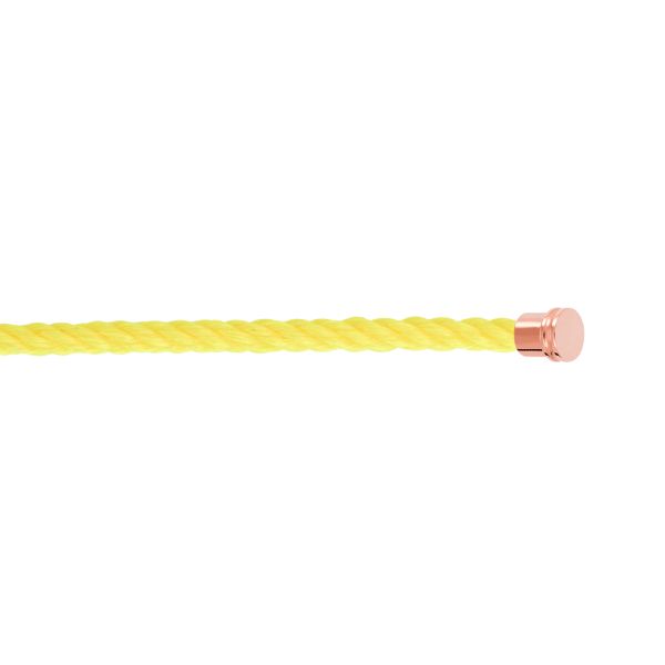 Câble Fred Force 10 Jaune Fluo moyen modèle en acier plaqué or rose 6B0346