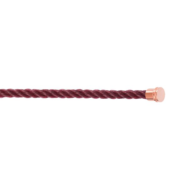 Câble Fred Force 10 Grenat moyen modèle en acier plaqué or rose 6B1025