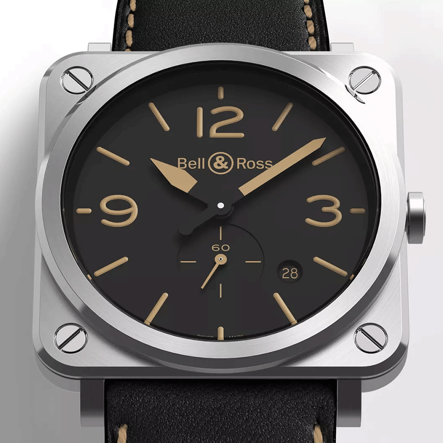 Bell Ross BR S Steel Heritage quartz 39 mm Lepage