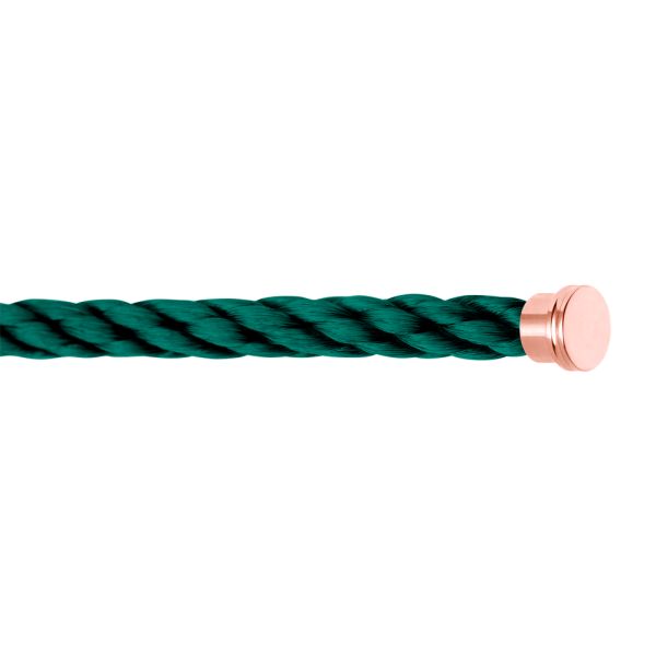 Fred Force 10 Emerald Green Large Rose Gold Plated Steel Cable