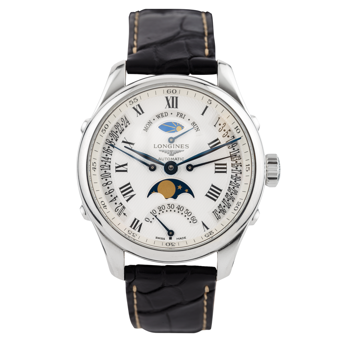 Longines master collection moonphase retrograde hot sale