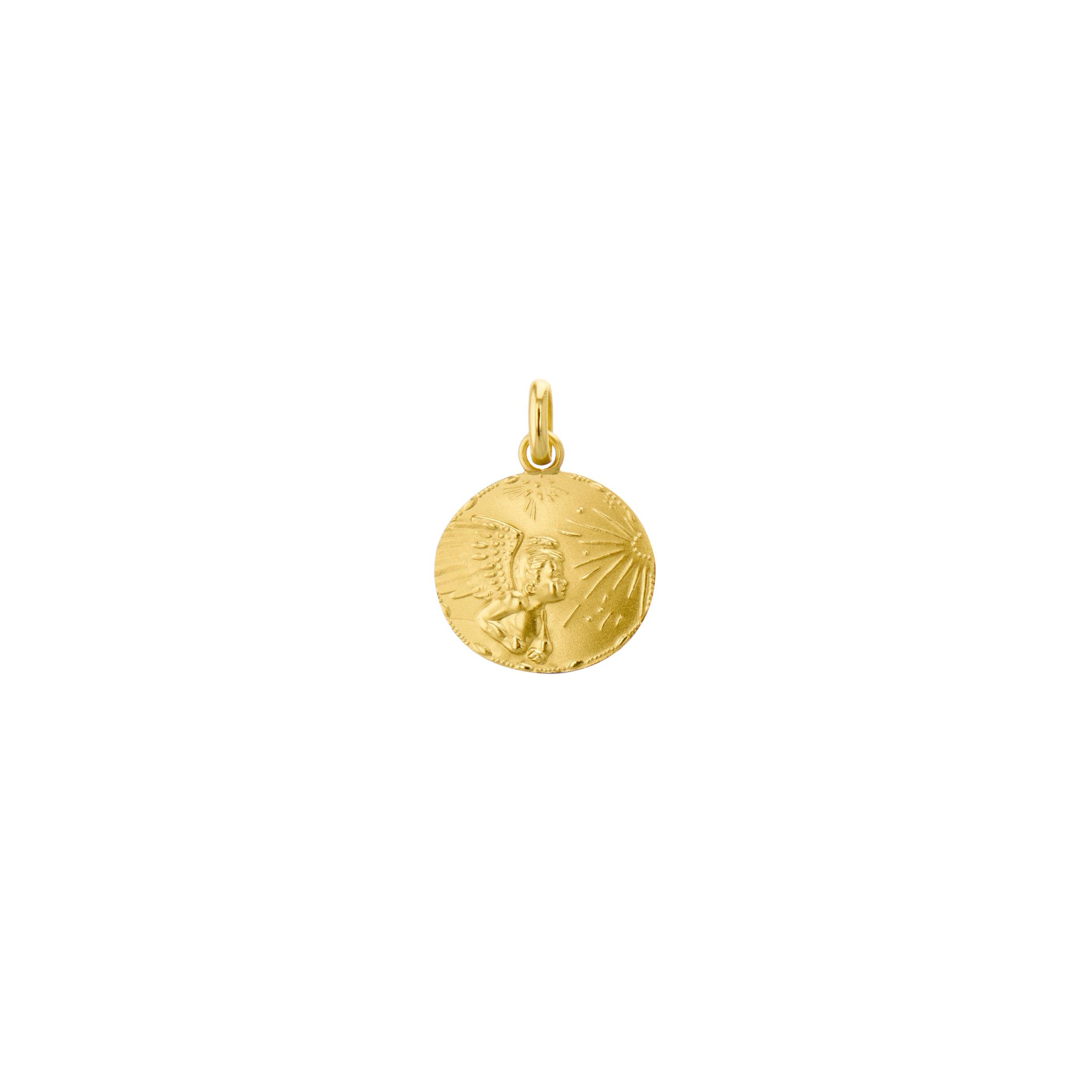 ARTHUS BERTRAND Angel of Hope pebble medal yellow gold| Lepage