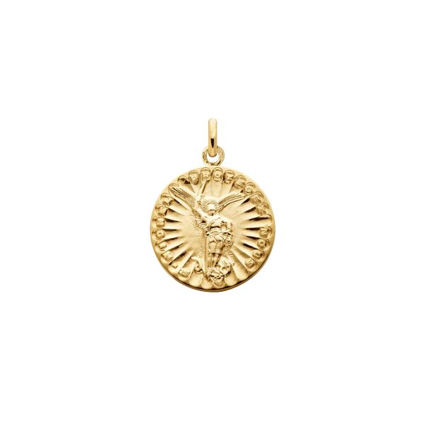 Arthus Bertrand Saint Michael of Leognany medal in yellow gold