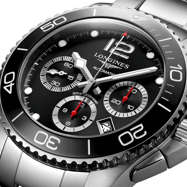 Montre Longines Hydroconquest Chronographe automatique cadran noir