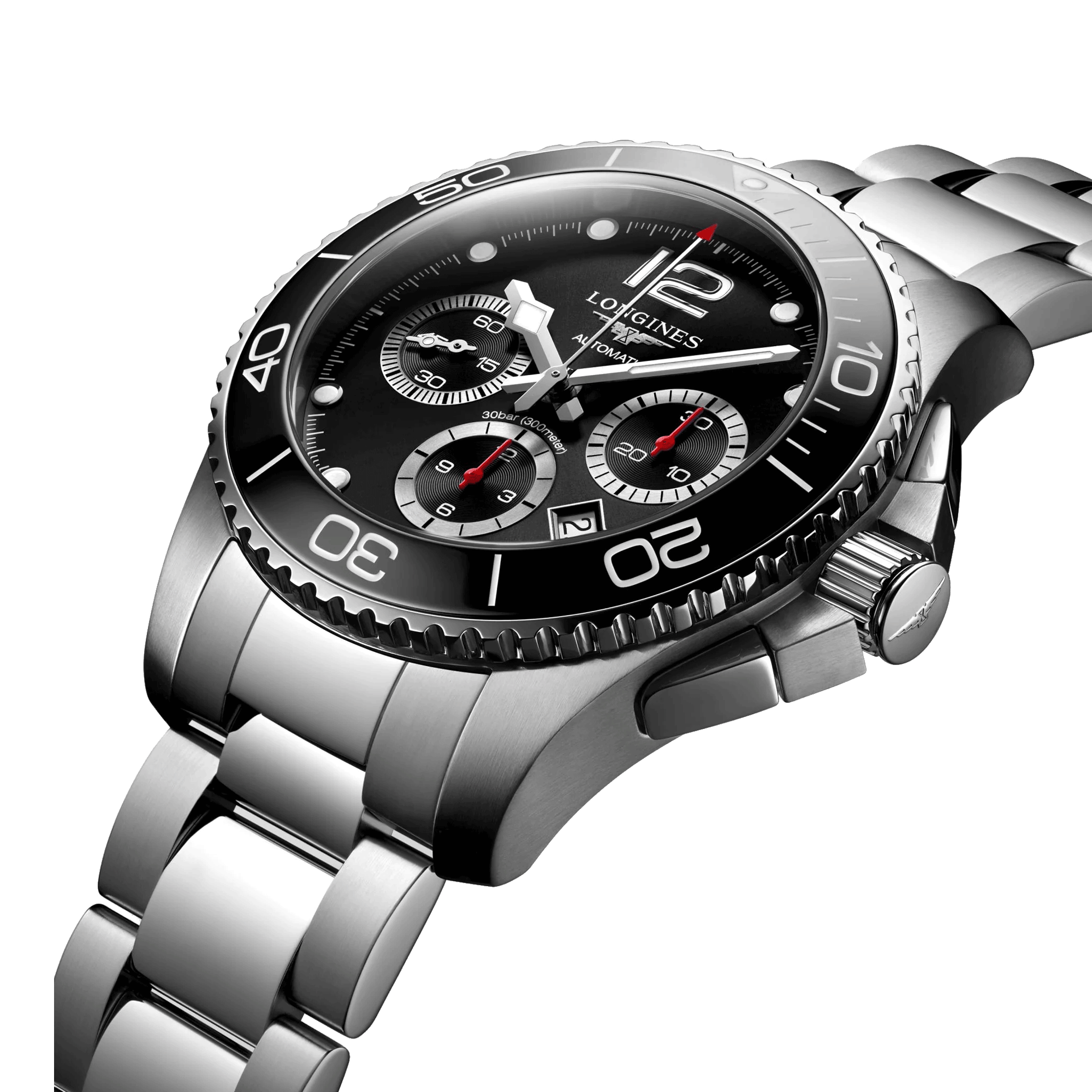 Montre Longines Hydroconquest Chronographe automatique cadran noir