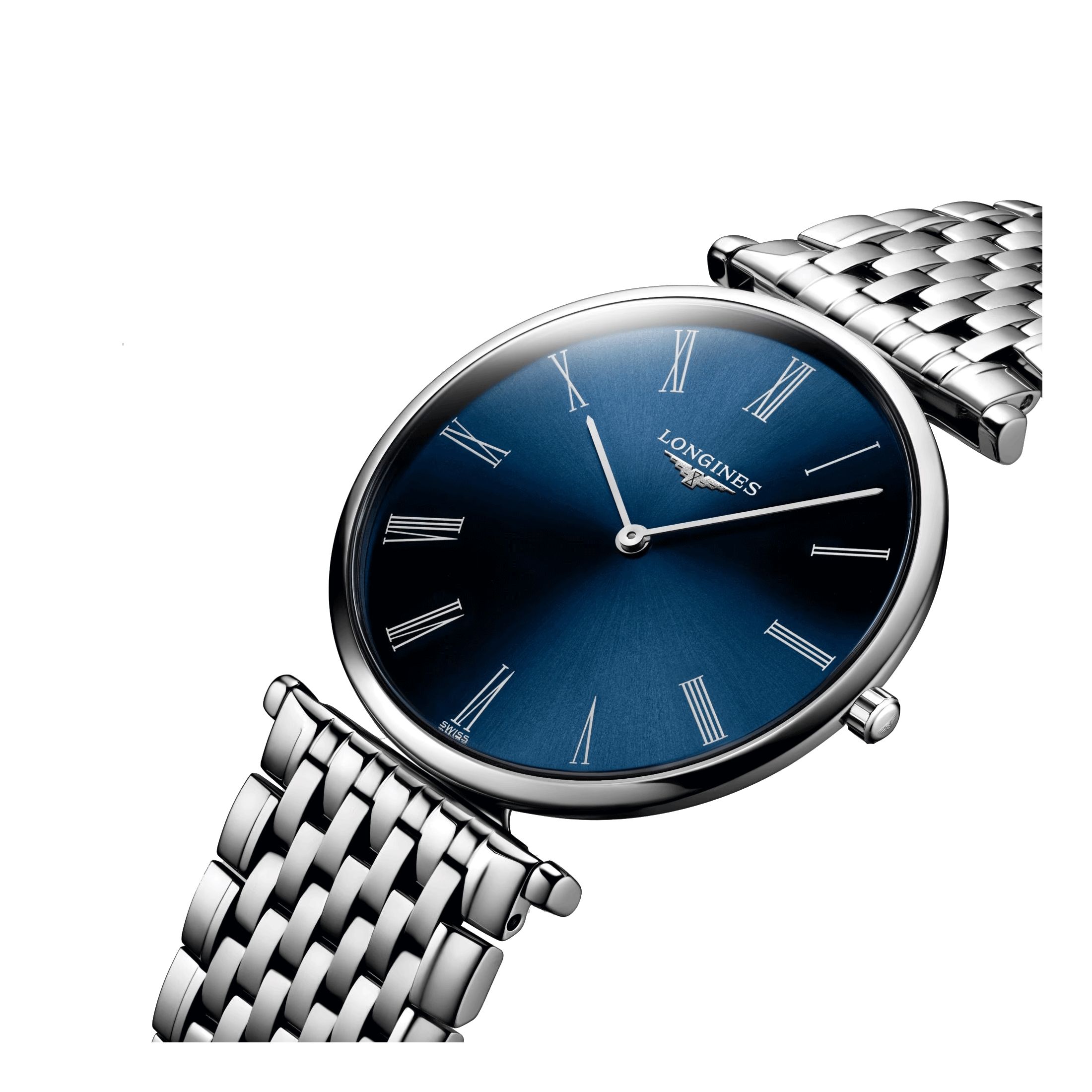 Montre Longines La Grande Classique quartz cadran bleu chiffres