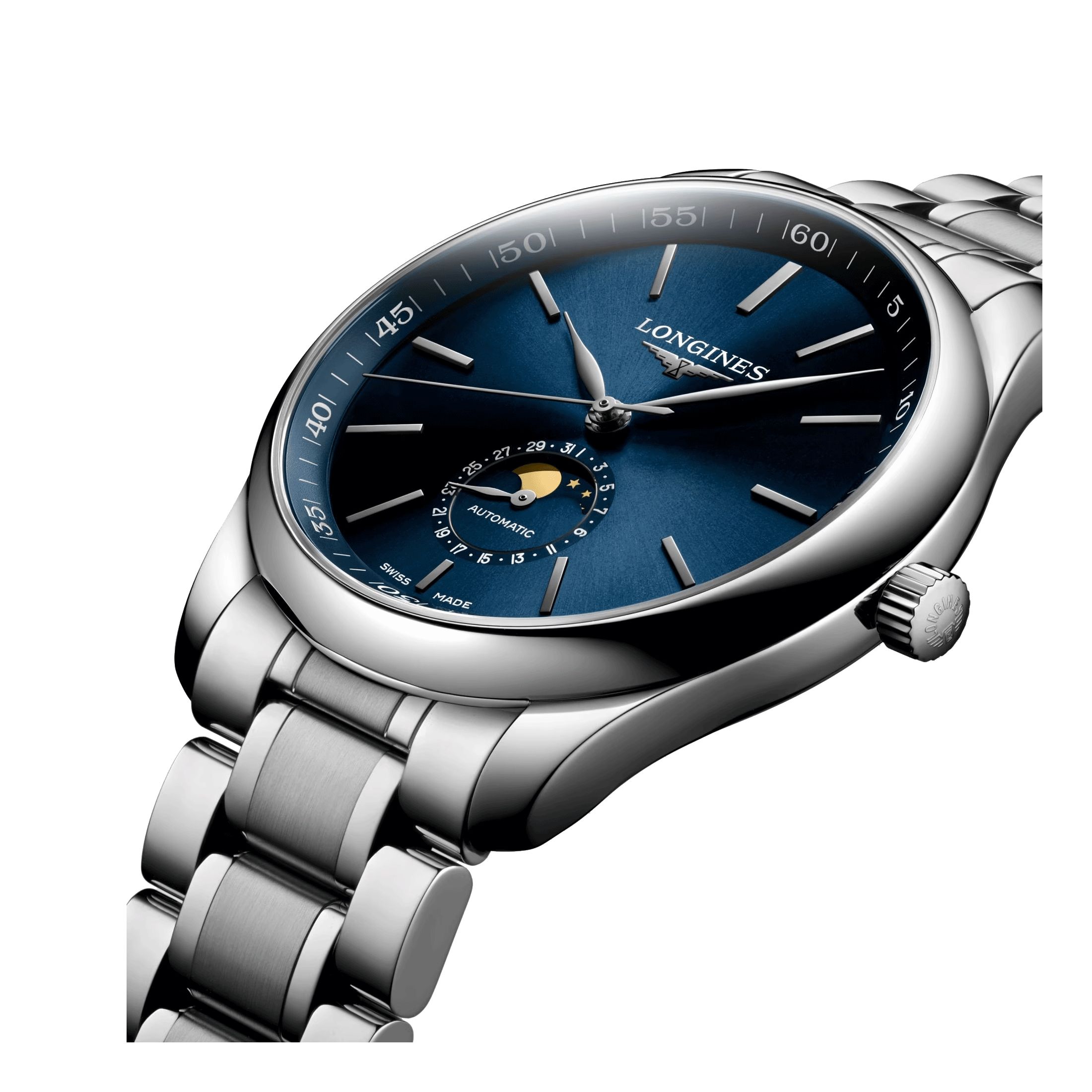 Montre Longines Master Collection automatique cadran bleu phases