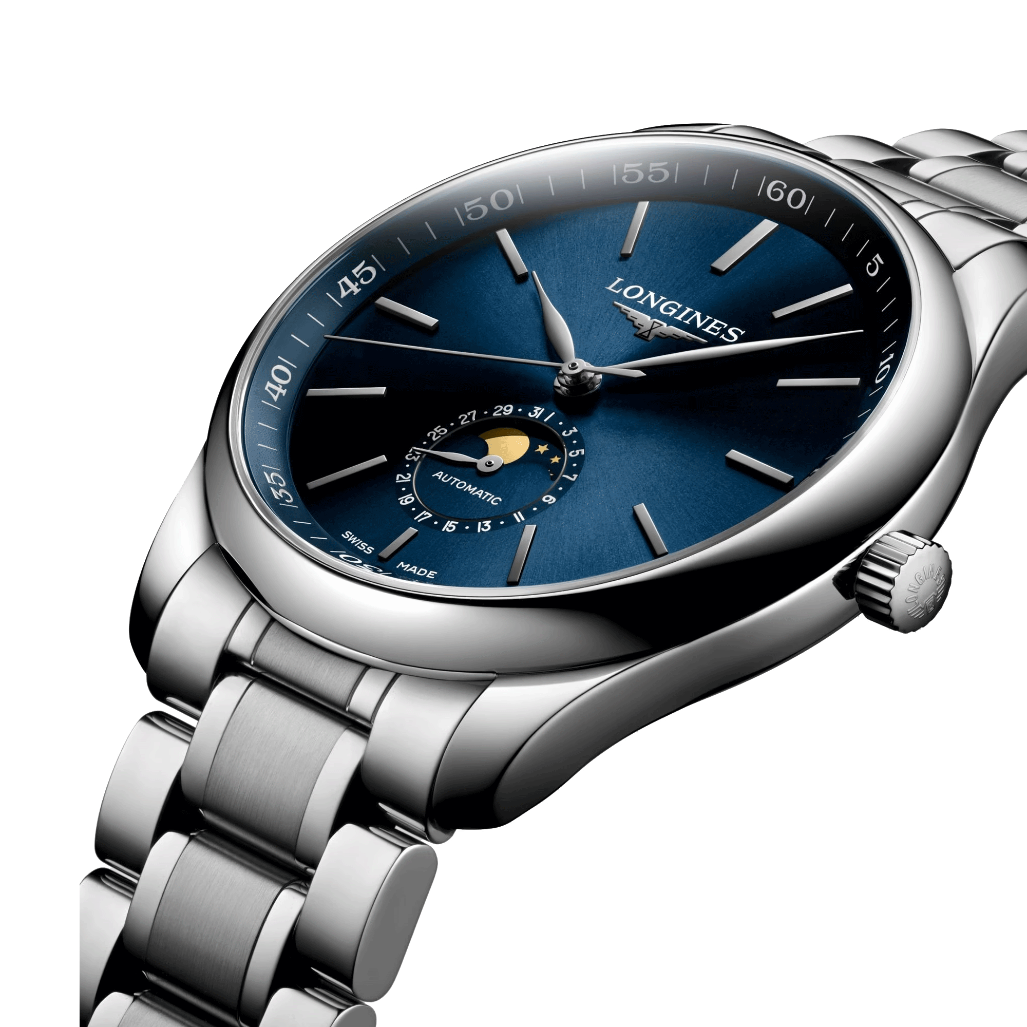 Montre Longines Master Collection automatique cadran bleu phases