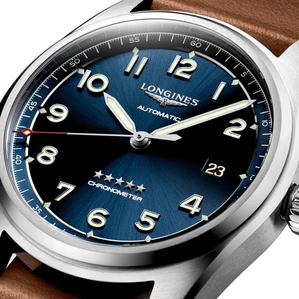 Longines Spirit auto watch blue steel bracelet 40 mm longines spirit