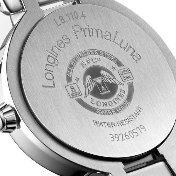 Montre Longines Prima Luna quartz argent 27 mm L8.110.4.71.6 Lepage