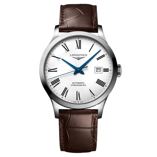 Montre Longines Record automatique cadran blanc L2.821.4.11.2 Lepage