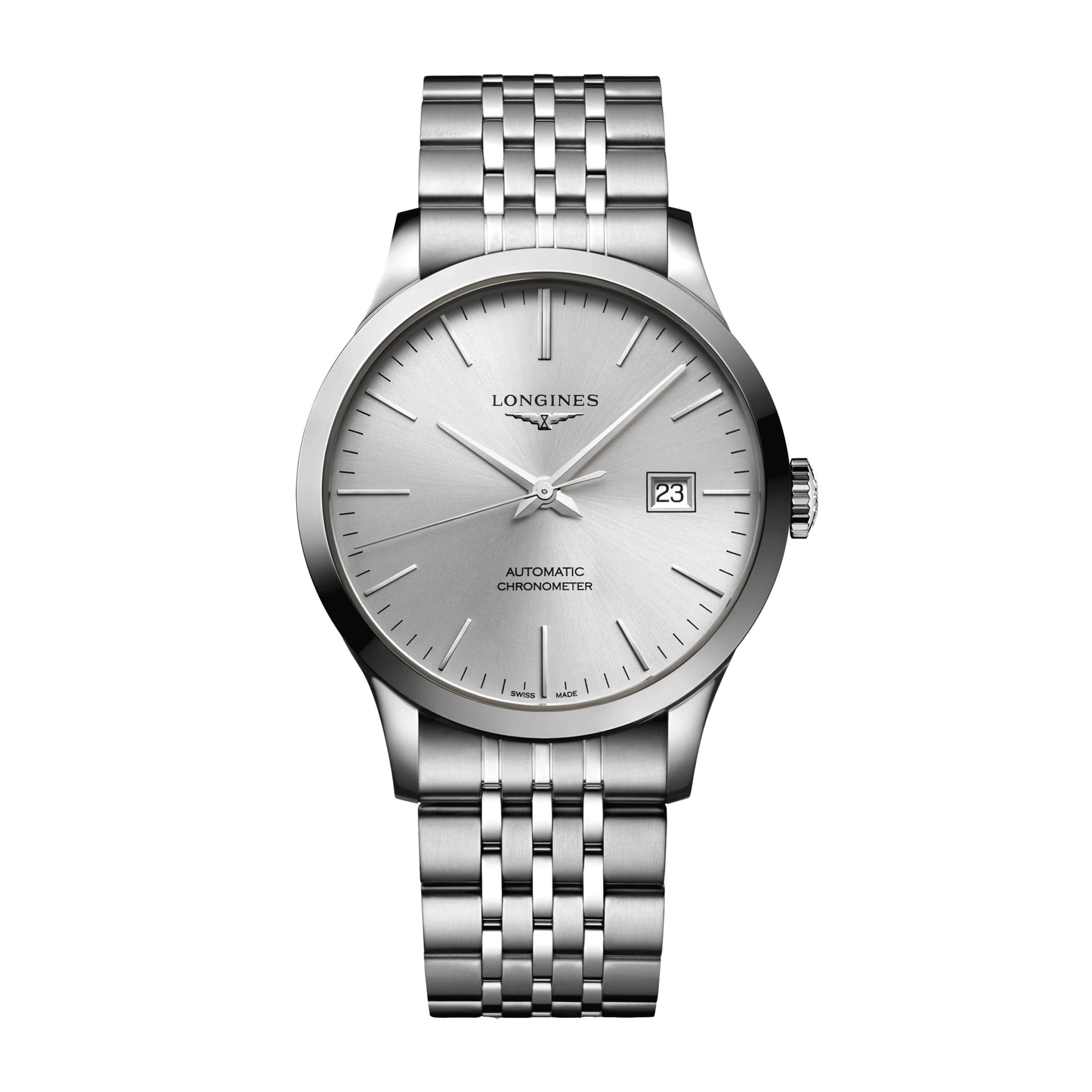 Montre Longines Record automatique acier 40 mm L2.821.4.72.6 Lepage