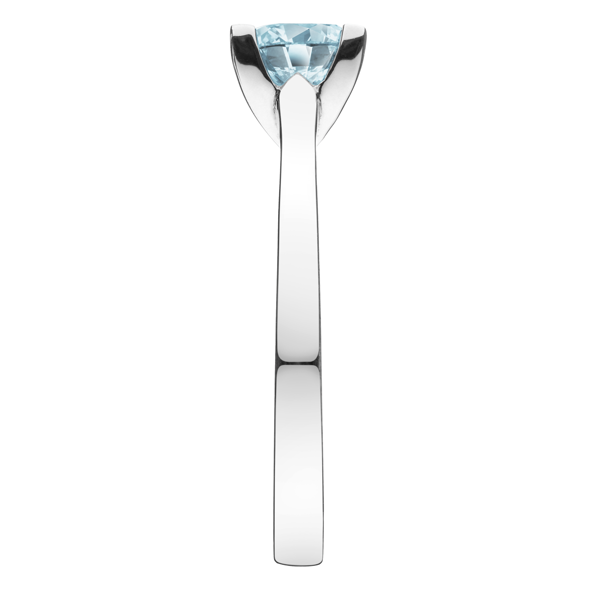 Bonnie engagement ring in white gold and aquamarine | LEPAGE