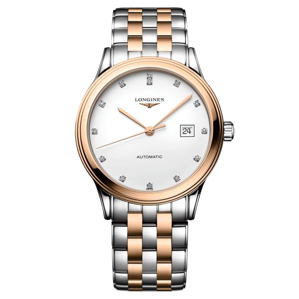 Automatic watch Longines Flagship matt dial bicolor bracelet 40mm