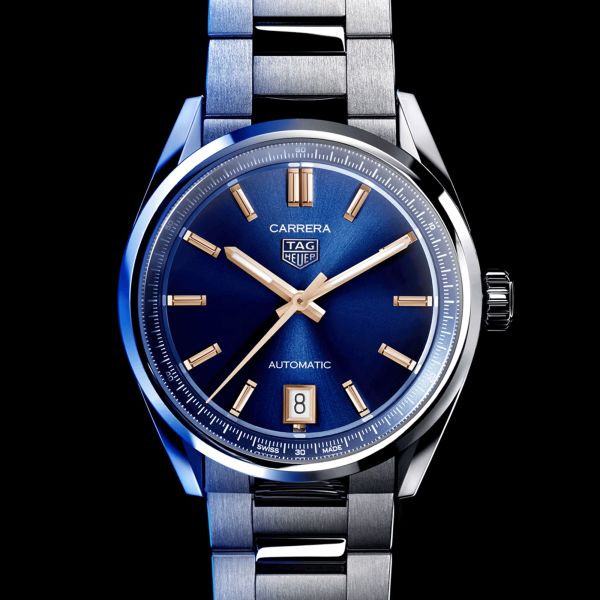 Tag heuer carrera shop blue rose gold