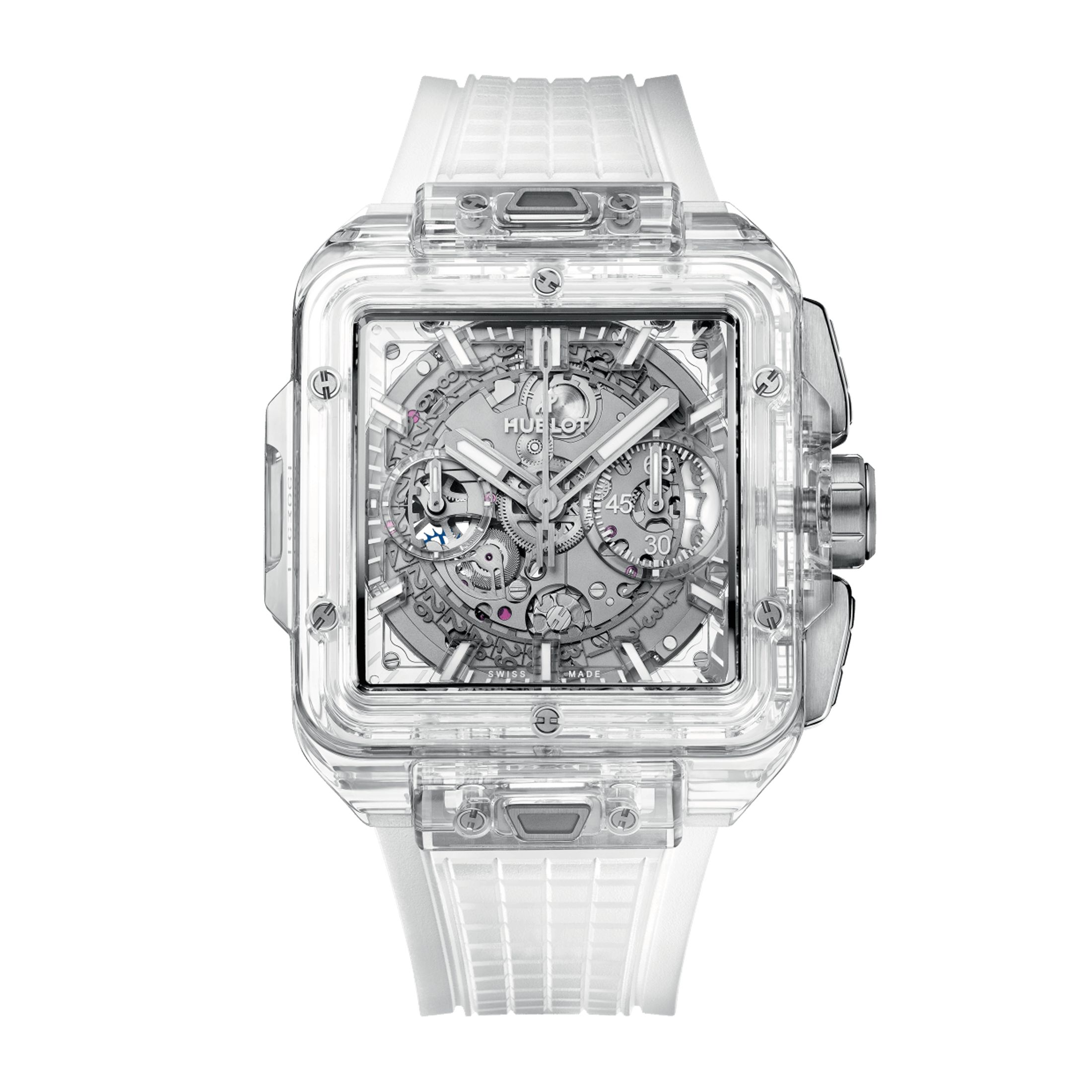 Montre hublot transparente prix hot sale