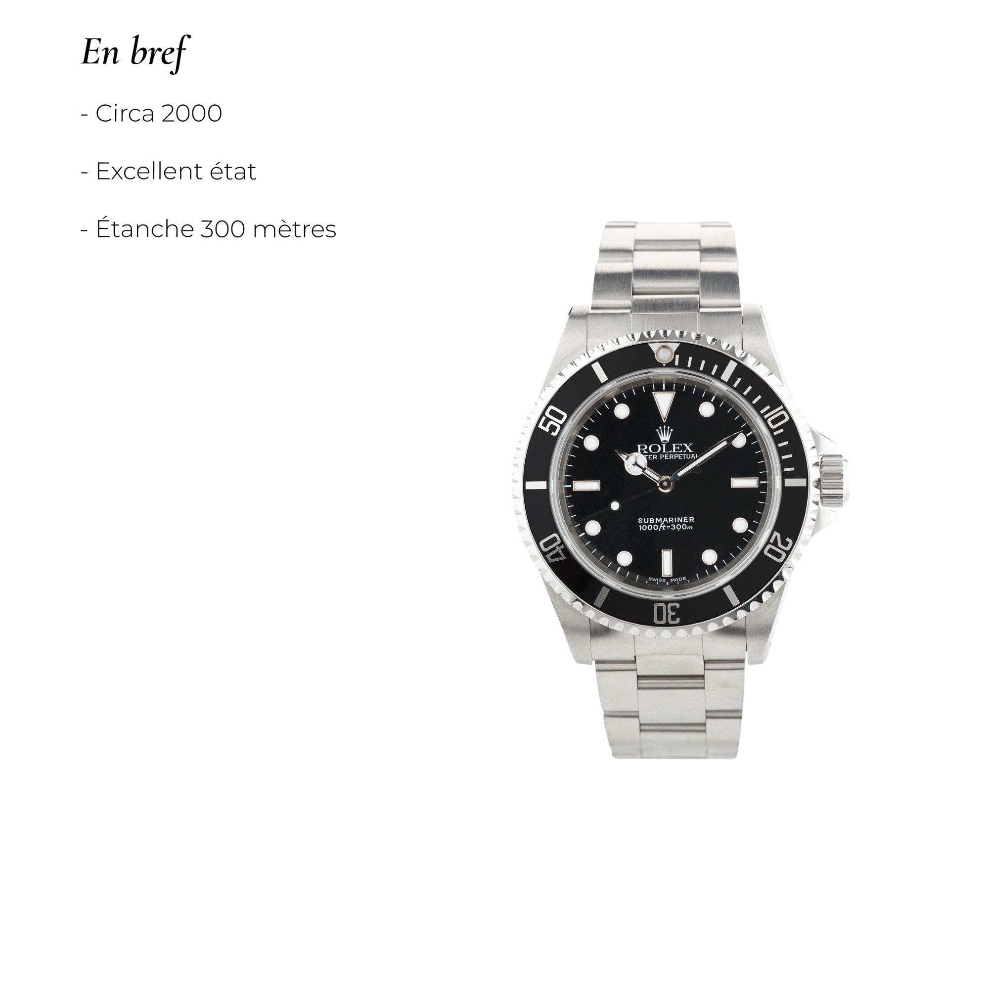 Rolex etanche discount