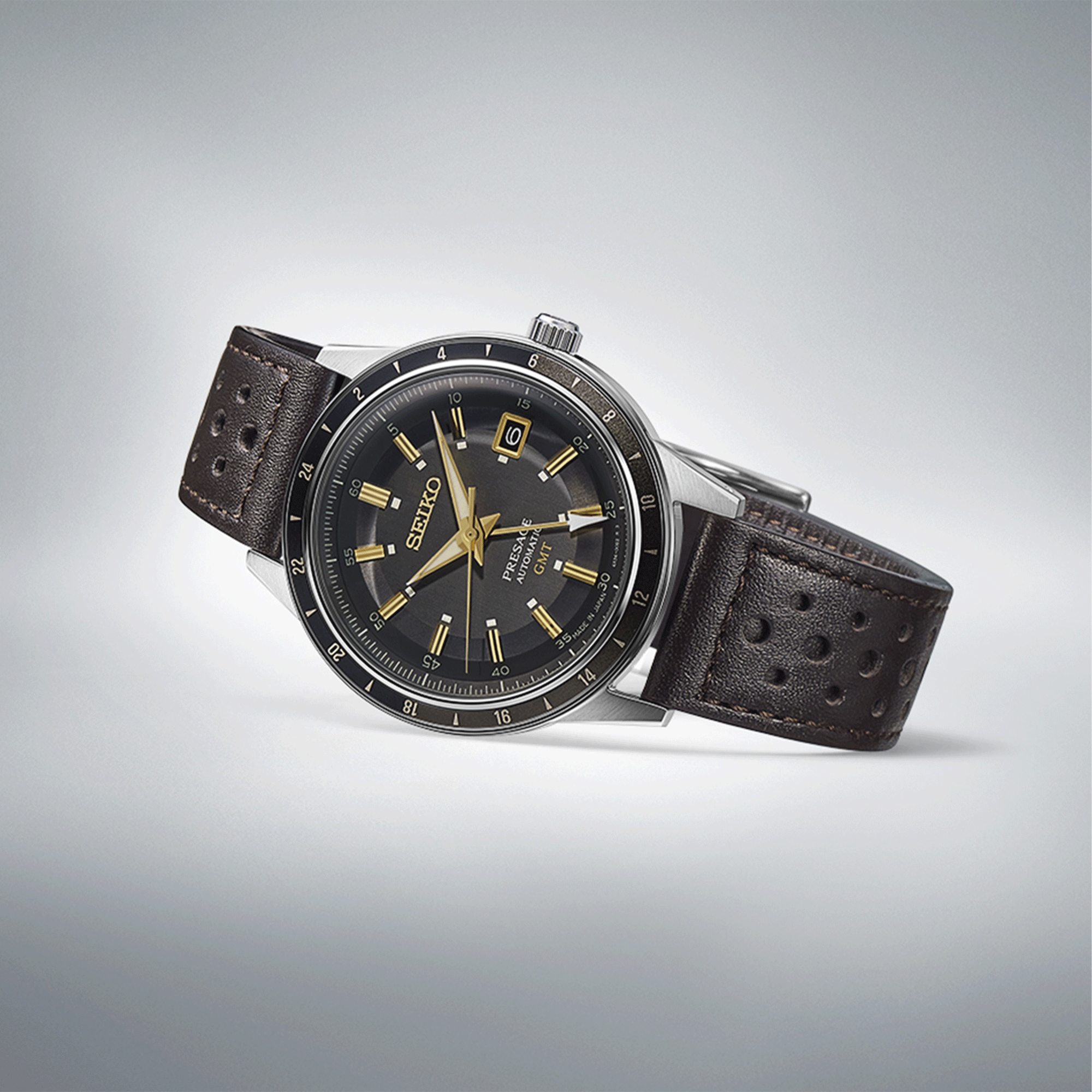 Seiko Presage Style 60 s GMT black dial SSK013J1 Lepage