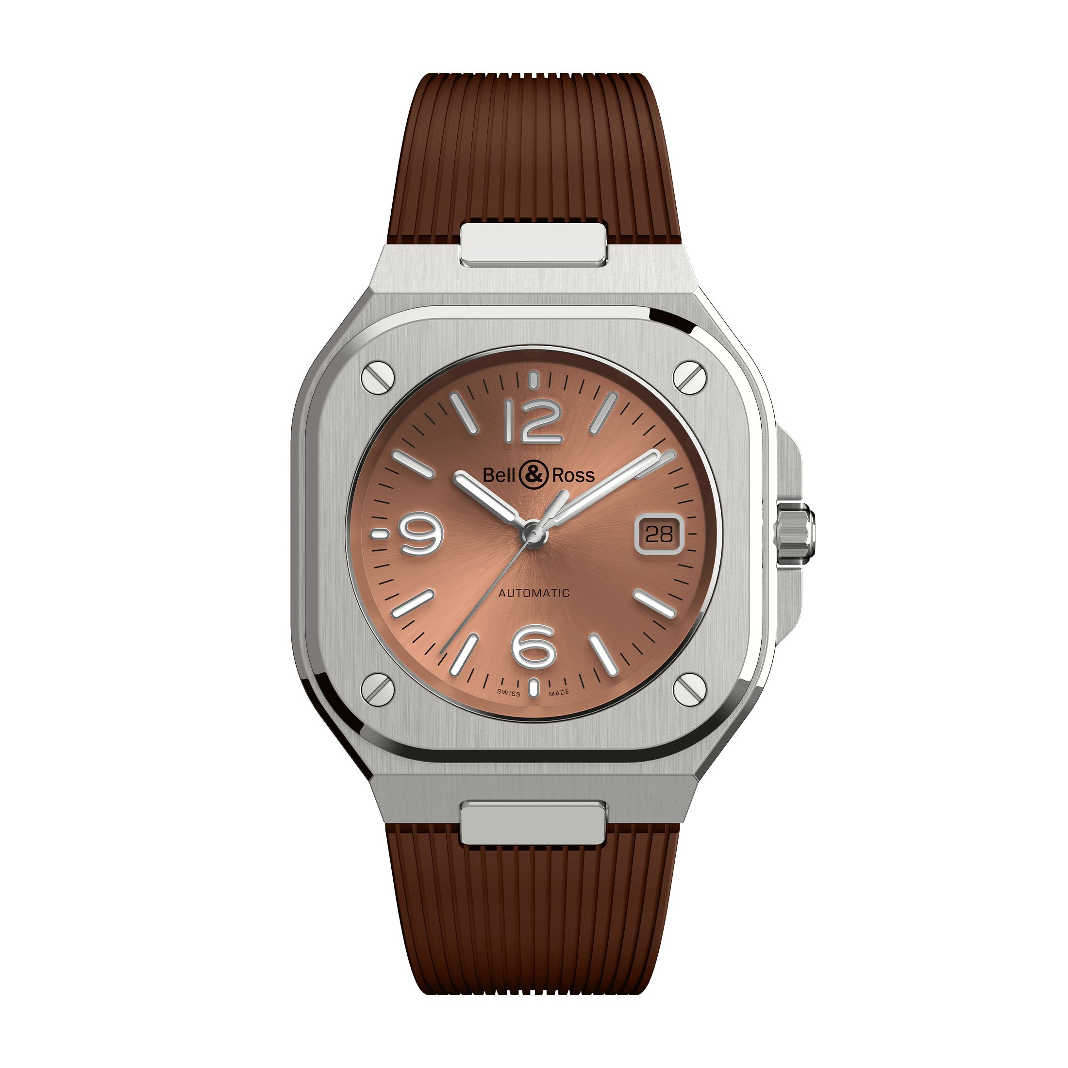 Bell Ross BR 05 Copper Brown automatic rubber 40 mm Lepage