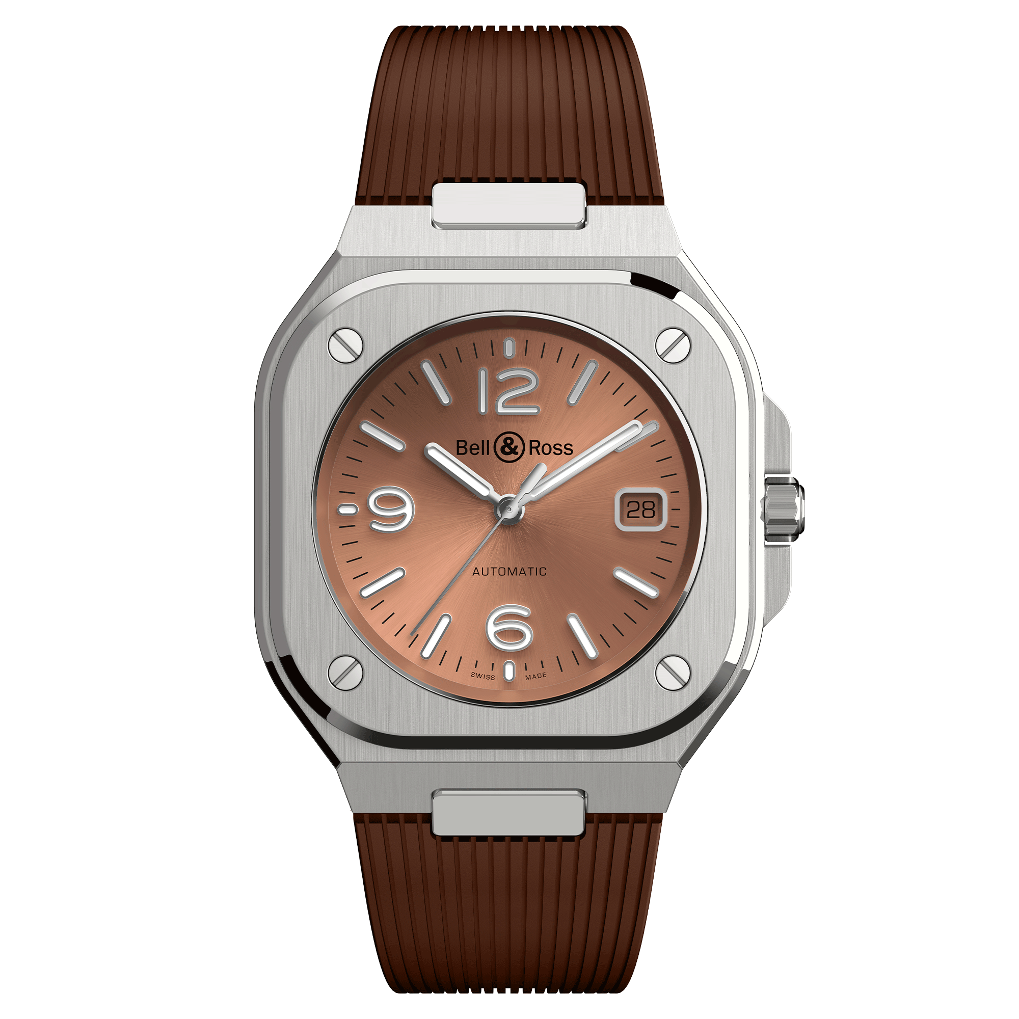 Bell Ross BR 05 Copper Brown automatic rubber 40 mm Lepage