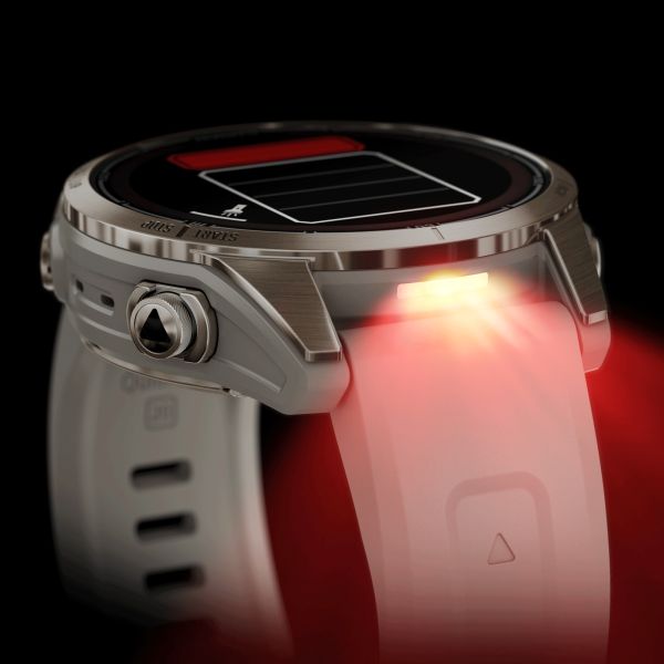 Montre connectée Garmin Fenix 7S Pro Solar Edition, Acier, Silver avec  bracelet gris sur