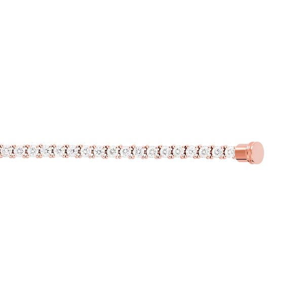 Câble Fred Force 10 moyen modèle en or rose et diamants 6J0193