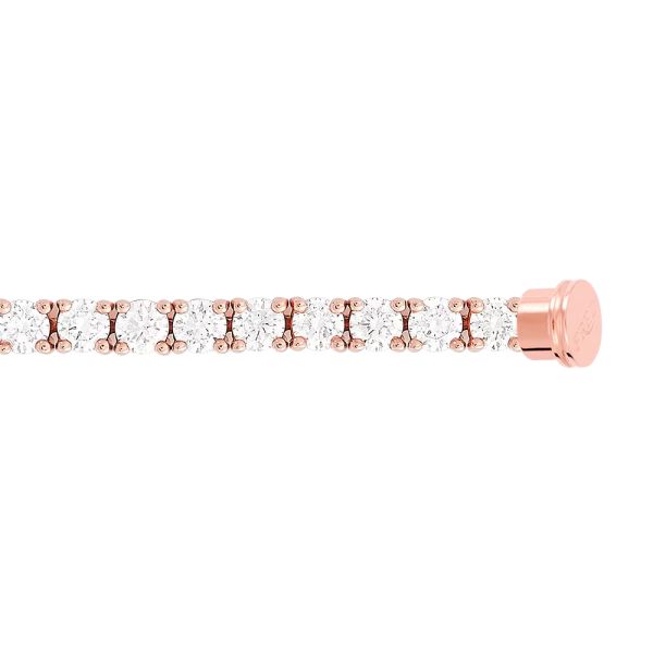 Câble Fred Force 10 grand modèle en or rose et diamants 6J0192