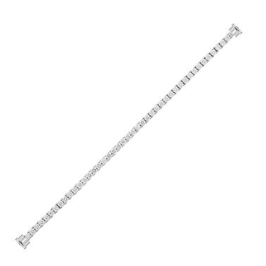 Purchase FRED Force 10 bracelet, large size, white gold manilla, steel cable