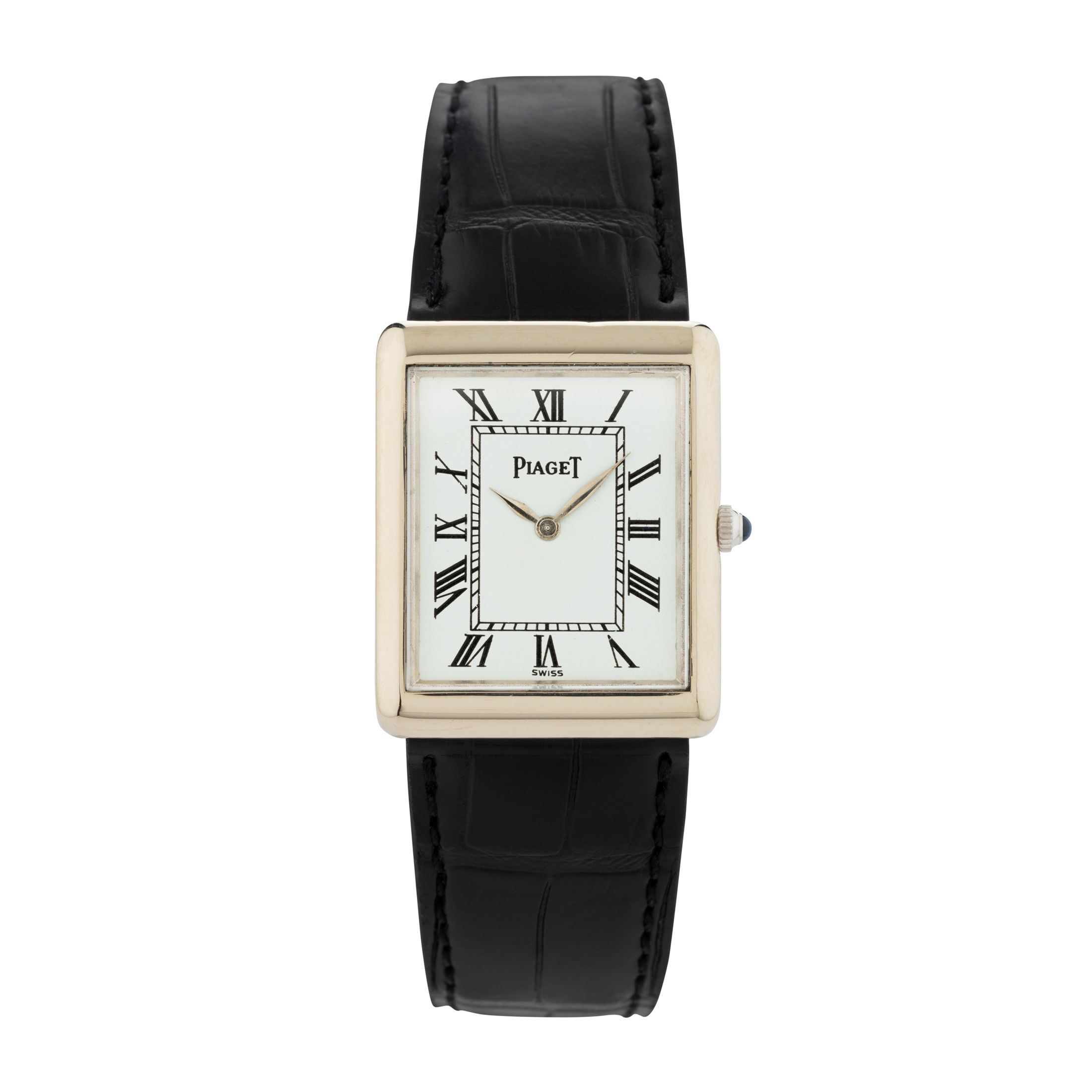 Vintage Piaget 9150 White gold lacquered dial circa 1970 Lepage