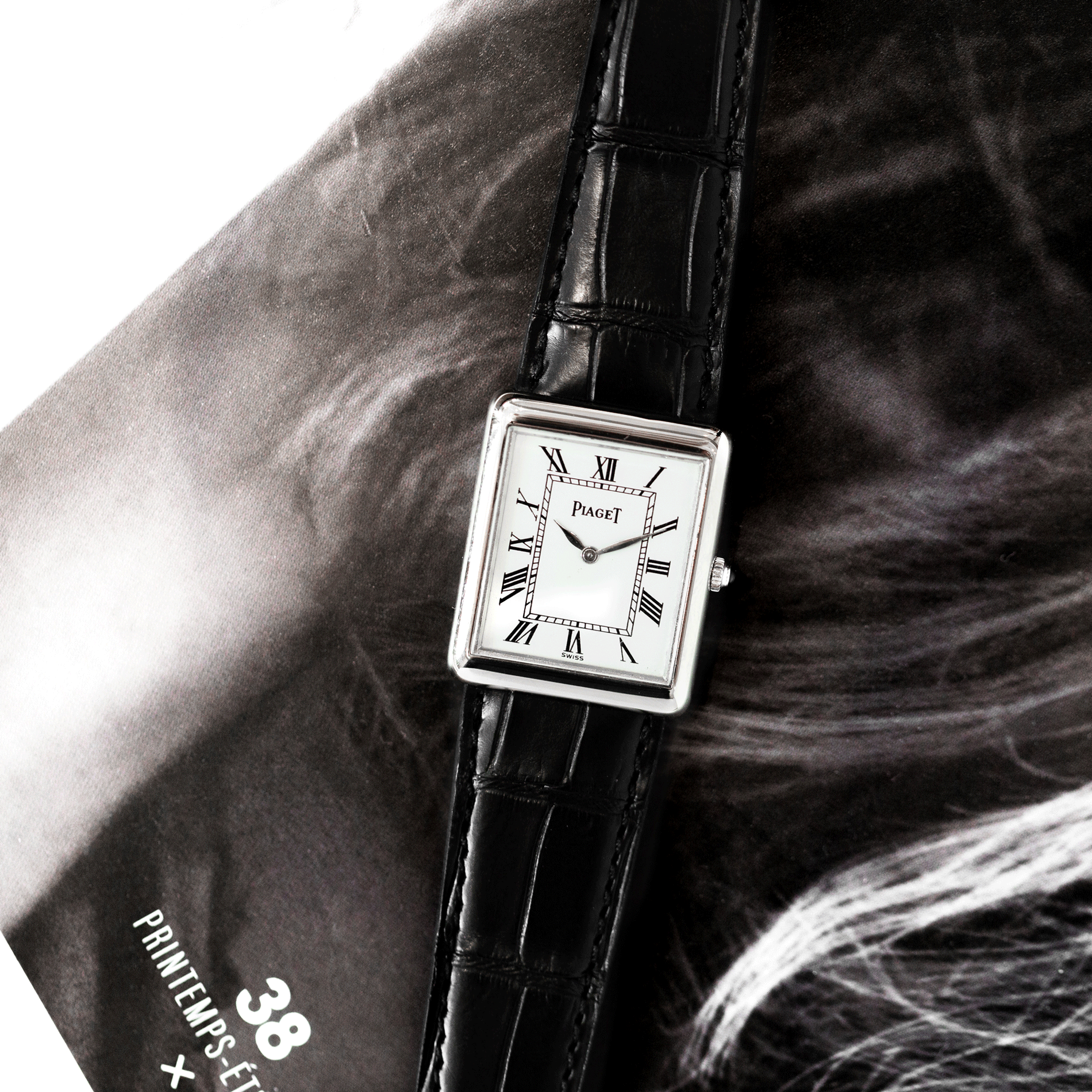 Vintage Piaget 9150 White gold lacquered dial circa 1970 Lepage