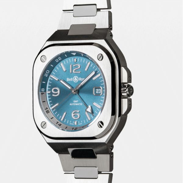 Bell Ross BR 05 GMT Sky Blue automatic steel 41 mm Lepage