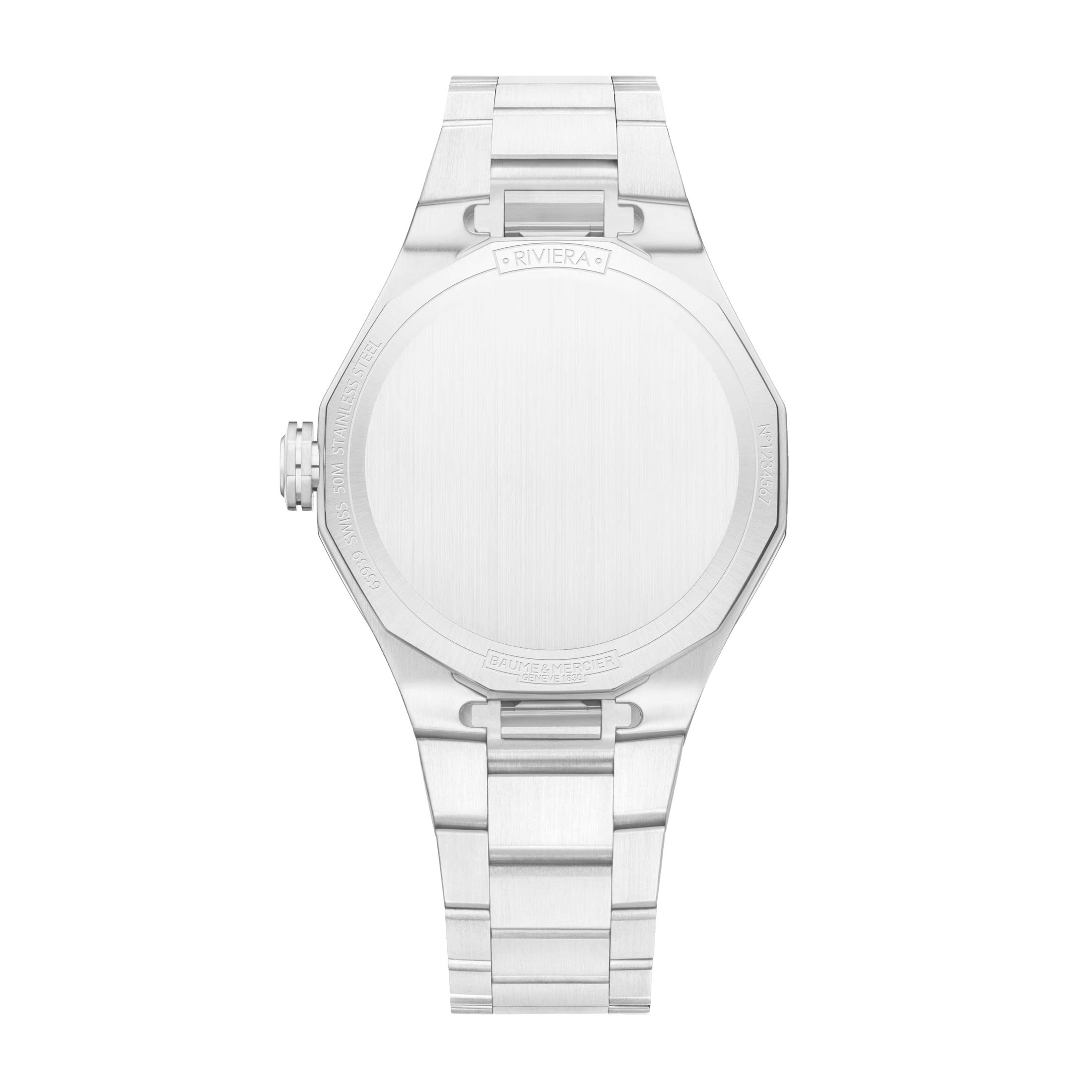 Riviera quartz watch deals stainless steel back