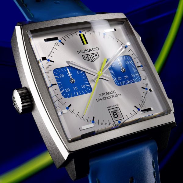 TAG Heuer Monaco Chrono Racing Blue Watch CAW218C.FC6548 Lepage