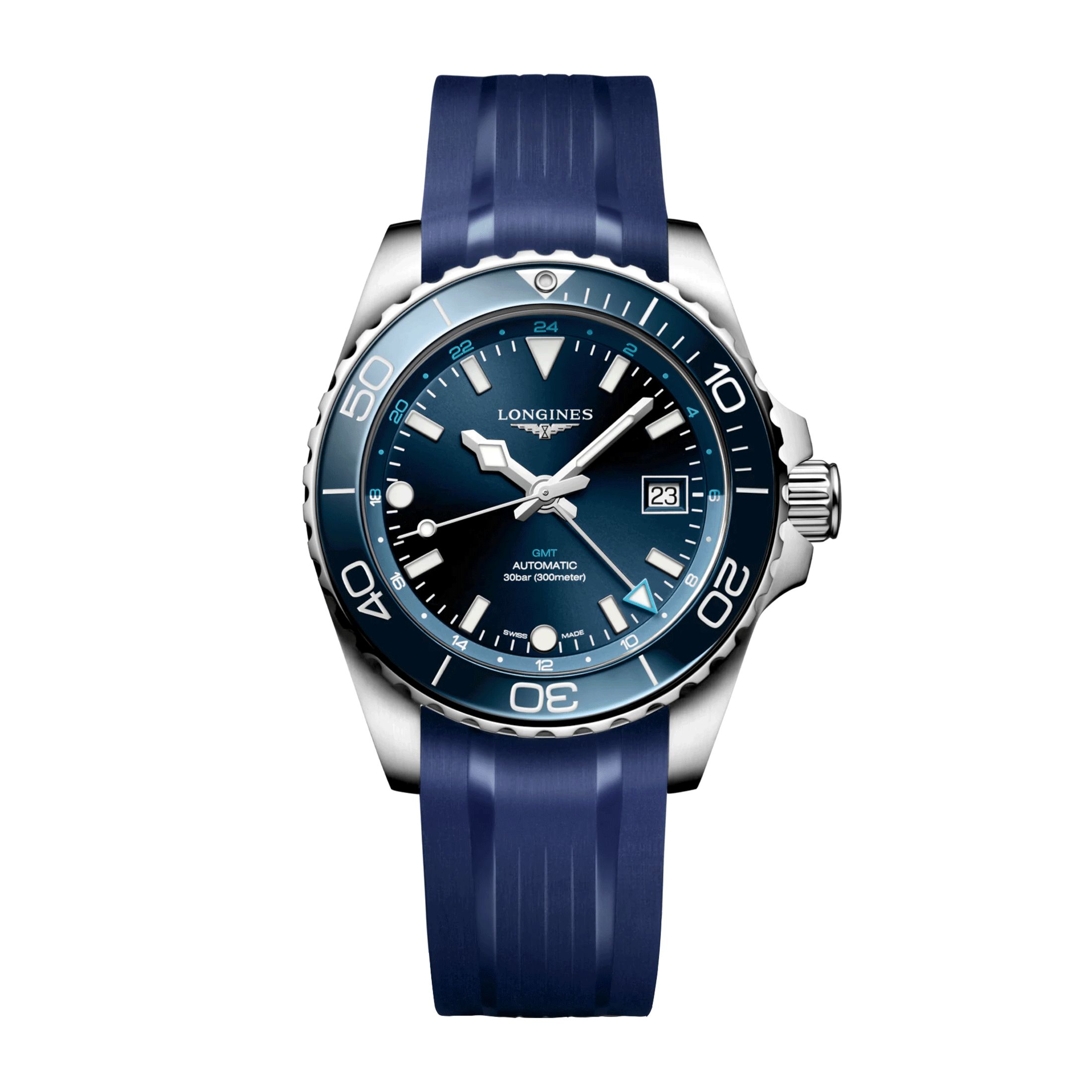 Longines Hydroconquest GMT Auto 41 mm Watch L3.790.4.96.9 Lepage