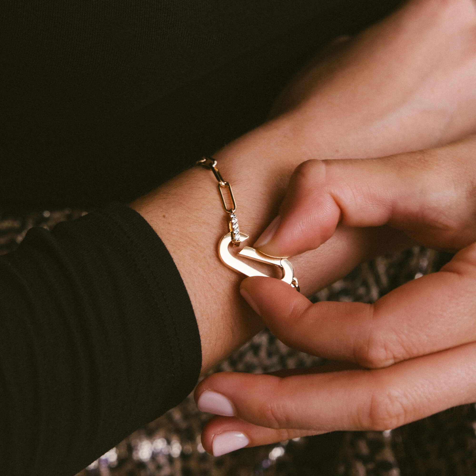 Bracelet cordon So Shocking Origine en or jaune et diamants - Lepage