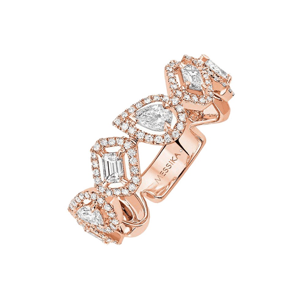 Messika Wedding ring My Twin in pink gold and diamonds 6705R - Lepage