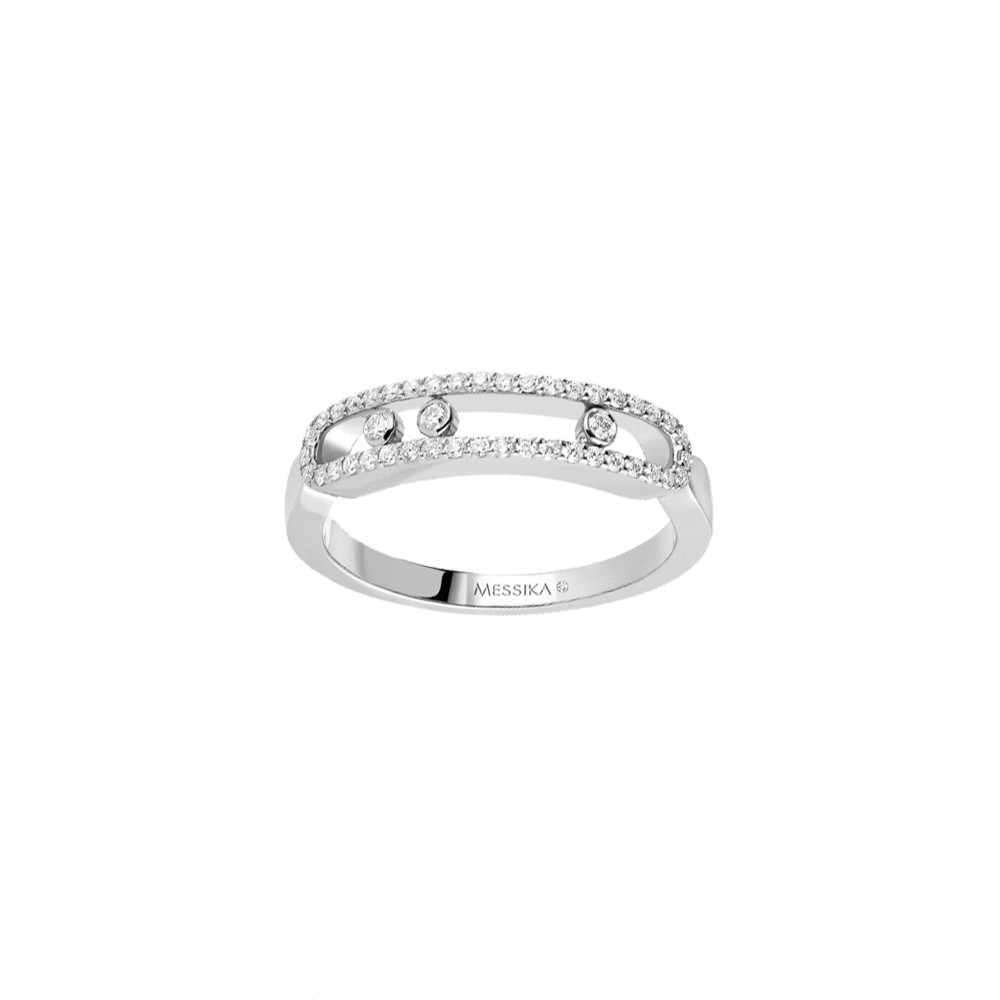 Messika Baby Move Ring White gold pav and diamonds 4683G Lepage