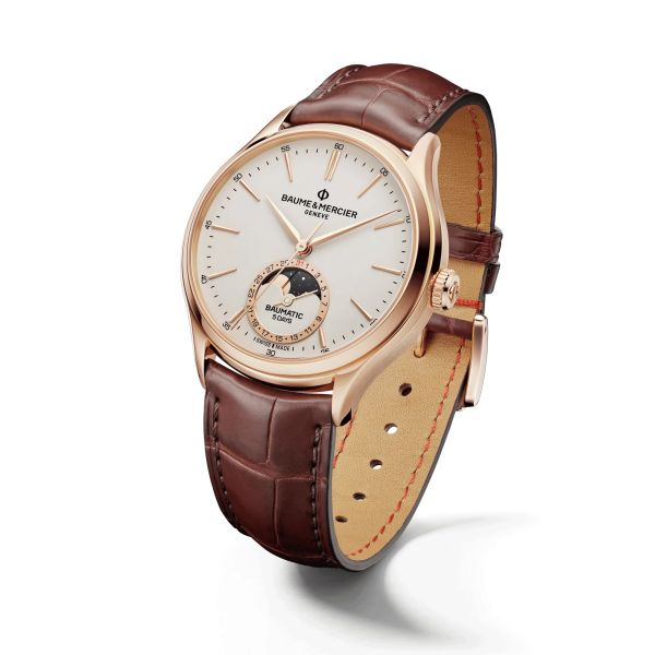 Baume et Mercier Clifton Moonphase Gold auto Watch 10736 Lepage