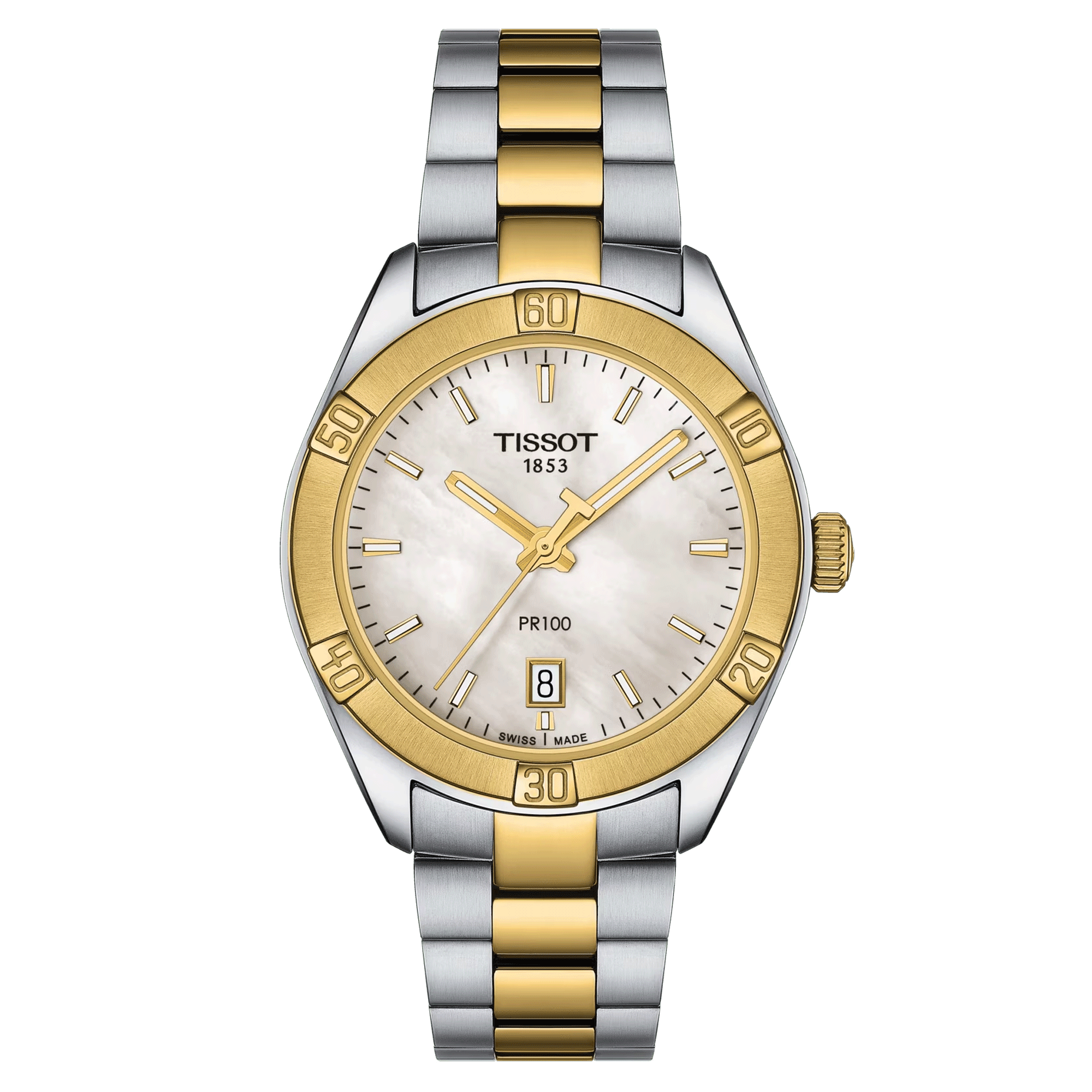 Montre Tissot T Classic PR 100 Sport Chic Lady quartz cadran nacre