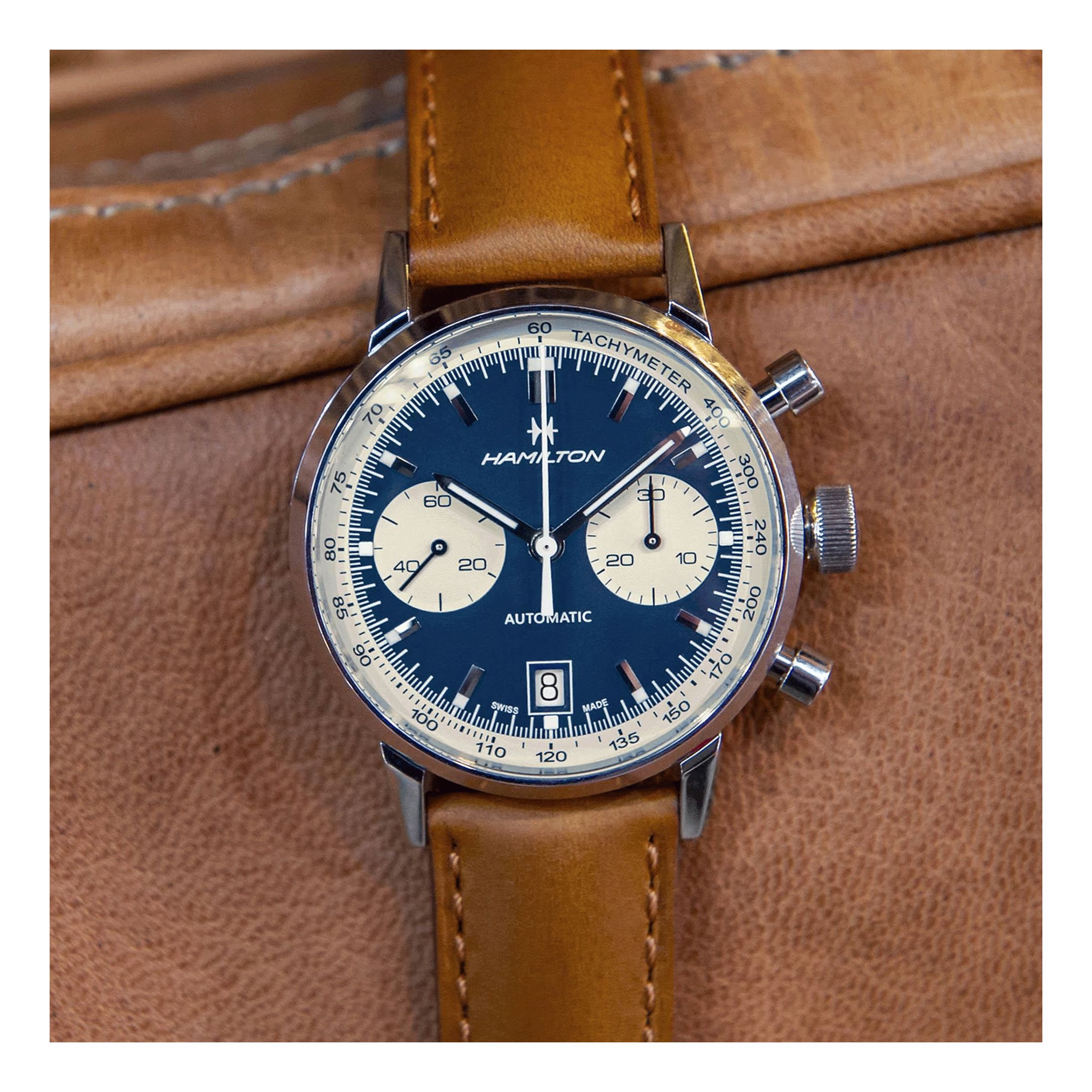 Hamilton intra outlet matic chrono blue