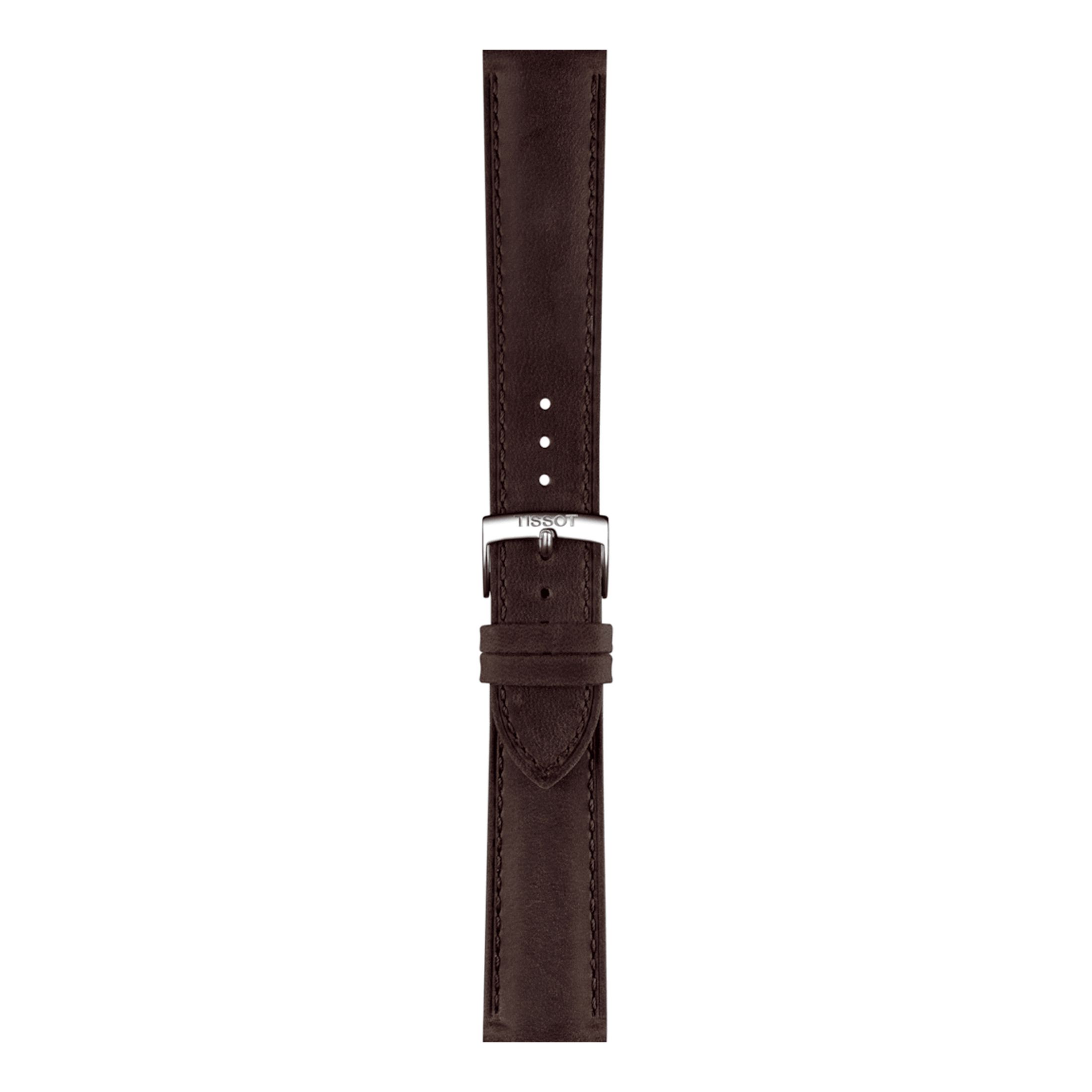 Tissot leather bracelet silver brown 20 mm T852.049.057 Lepage