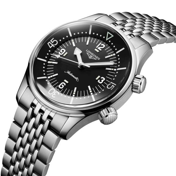 Longines legend diver deals steel bracelet